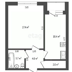 Продается 1-комн. квартира, 37,5 м²