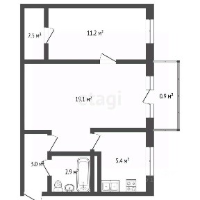Продается 2-комн. квартира, 45 м²