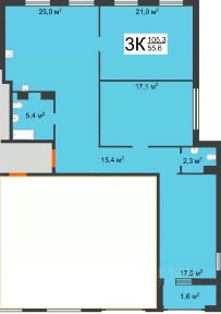 Продается 3-комн. квартира, 107 м²
