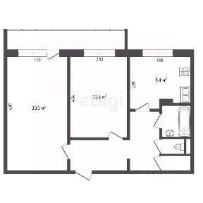 Продается 2-комн. квартира, 56 м²