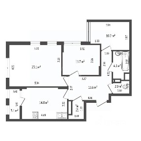 Продается 3-комн. квартира, 86,08 м²