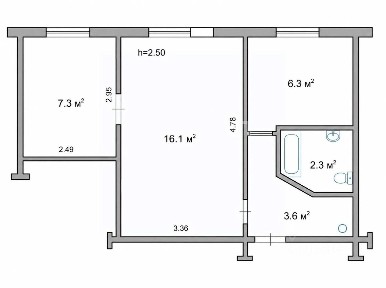 Продается 2-комн. квартира, 35,1 м²