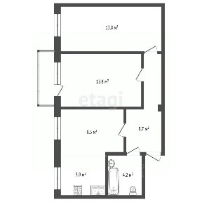 Продается 3-комн. квартира, 59 м²
