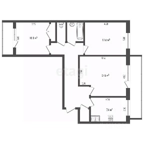 Продается 3-комн. квартира, 65,8 м²