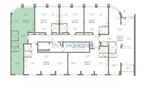 Продается 2-комн. квартира, 71,65 м²