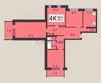 Продается 4-комн. квартира, 80,3 м²