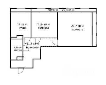 Продается 2-комн. квартира, 57,2 м²