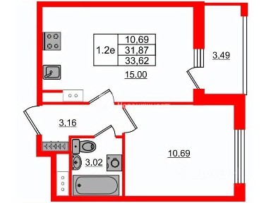 Сдается 1-комн. квартира, 31,8 м²