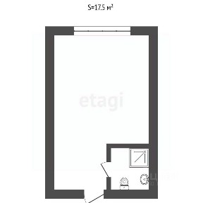 Продается студия, 17,5 м²