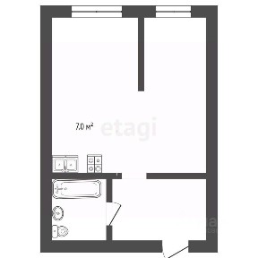 Продается 1-комн. квартира, 23 м²