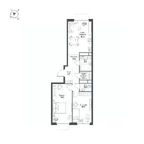 Продается 2-комн. квартира, 54,6 м²