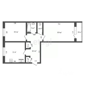 Продается 2-комн. квартира, 51,6 м²