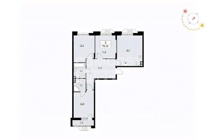 Продается 3-комн. квартира, 78,9 м²
