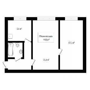 Продается 2-комн. квартира, 44,8 м²