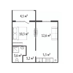 Продается 1-комн. квартира, 34,9 м²