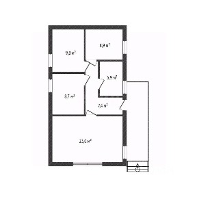 Продается 1-этажный дом, 67 м²