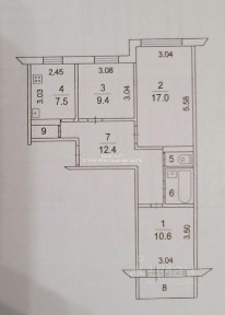 Продается 3-комн. квартира, 64,2 м²