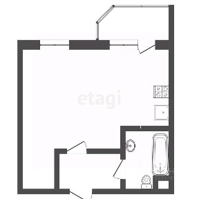 Продается студия, 38,5 м²