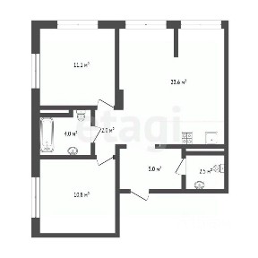 Продается 2-комн. квартира, 59,3 м²