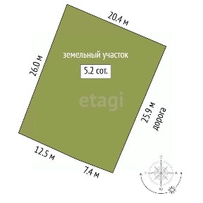 Продается участок, 5,1 сот.