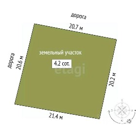 Продается 1-этажный дом, 45 м²