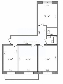 Продается 3-комн. квартира, 65 м²