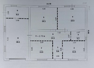 Продается 1-этажный дом, 131 м²