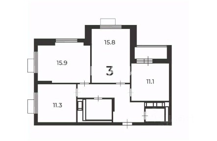 Продается 3-комн. квартира, 70,8 м²