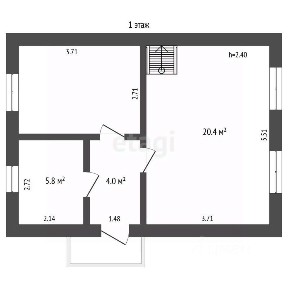 Продается 2-этажный дом, 71,3 м²