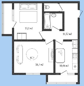 Продается 2-комн. квартира, 64,1 м²