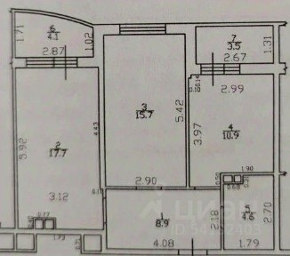 Продается 2-комн. квартира, 57,8 м²