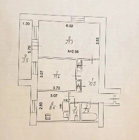 Продается 2-комн. квартира, 57 м²