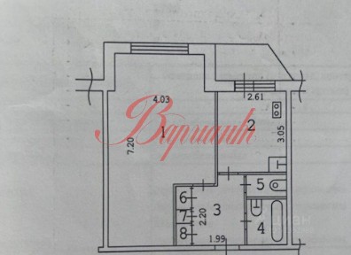 Продается 1-комн. квартира, 42,3 м²