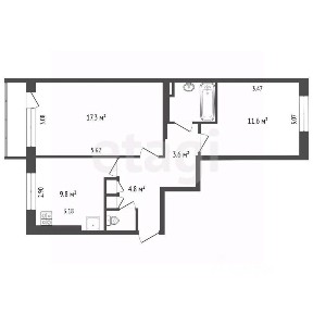 Продается 2-комн. квартира, 51,5 м²