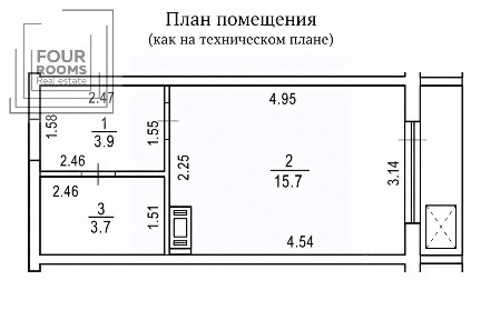 Продается студия, 22,8 м²