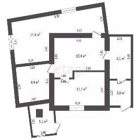 Продается 1-этажный дом, 70,6 м²