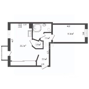 Продается 2-комн. квартира, 49,9 м²