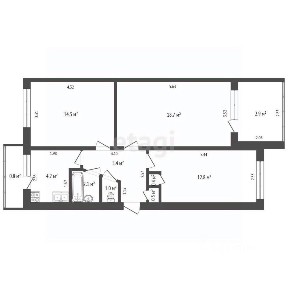 Продается 3-комн. квартира, 59,4 м²