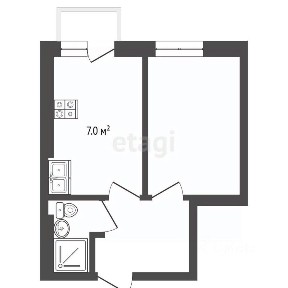 Продается 1-комн. квартира, 25,3 м²