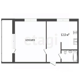 Продается 1-комн. квартира, 40,6 м²