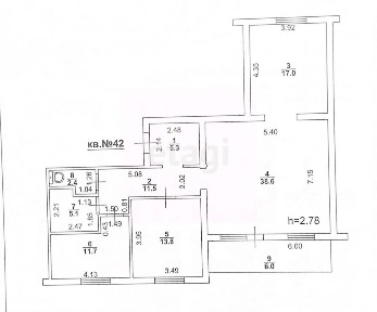 Продается 3-комн. квартира, 106 м²