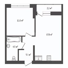 Продается 1-комн. квартира, 38,4 м²