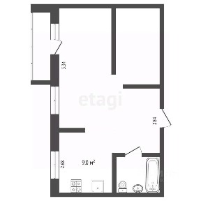Продается 1-комн. квартира, 31,6 м²