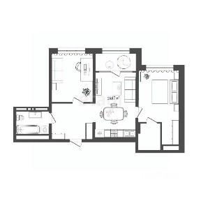 Продается 2-комн. квартира, 61 м²