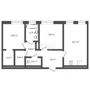 Продается 2-комн. квартира, 69 м²