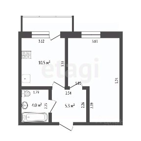 Продается 1-комн. квартира, 39,4 м²