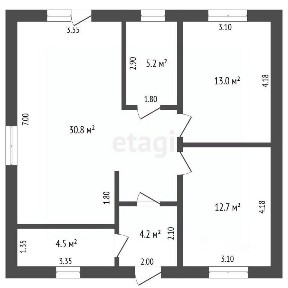 Продается 1-этажный дом, 90 м²