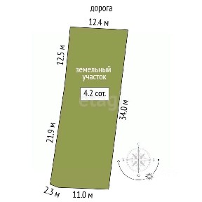 Продается участок, 4,16 сот.