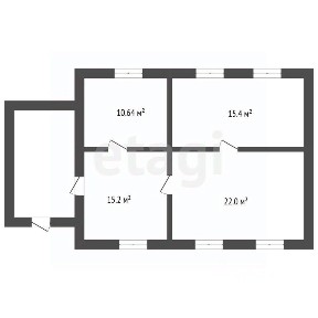 Продается 1-этажный дом, 63,2 м²
