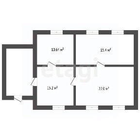 Продается 1-этажный дом, 63,2 м²